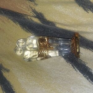 Gold Trim Preimum Vintage Crystal Zodiac Gemini Figure. ~3" Czech Republic